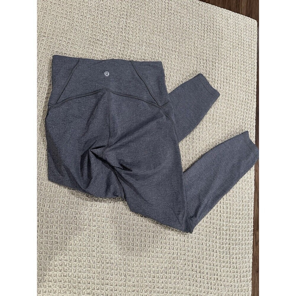 Lululemon Train Times 7/8 Pant Leggings 25" Heathered Black Women's Size 6